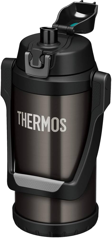 THERMOS 真空断熱スポーツジャグ FFV-2000 ブラックグレー Amazon|サーモス 水筒 真空断熱スポーツジャグ 2.0L ブラック